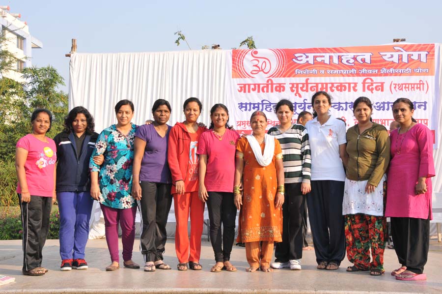 Outdoor yoga retreat at Pune